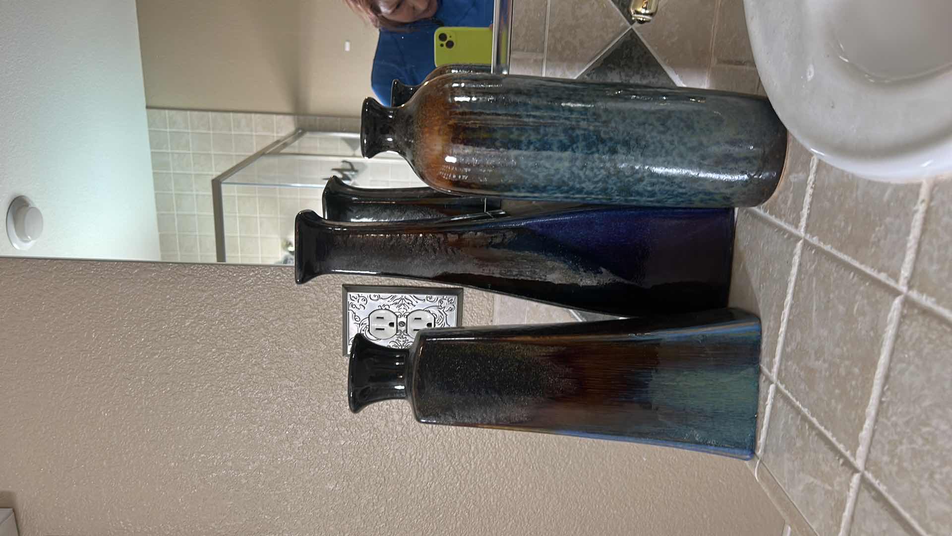 Photo 1 of 3 CERAMIC VASES (TALLEST H14.5”)