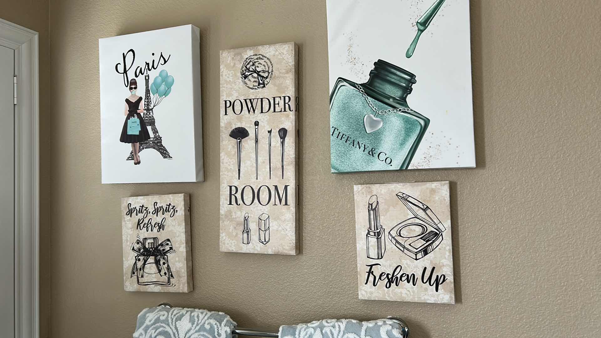 Photo 1 of POWDER ROOM SIGNS AND TOWELS
