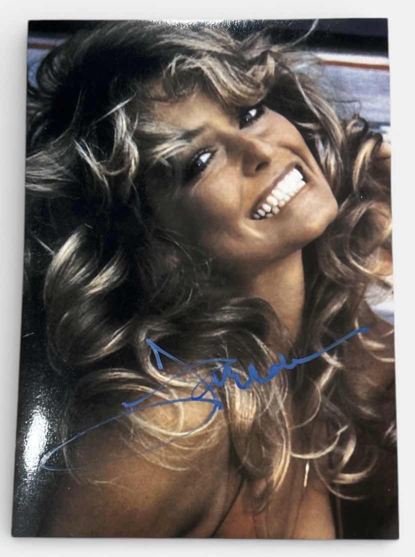 Photo 1 of AUTOGRAPHED FARRAH FAWCETT PHOTO WITH COA 4” x 6”