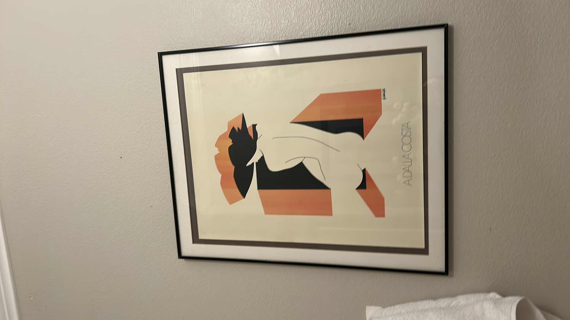 Photo 1 of BLACK METAL FRAMED, SIGNED, SERIGRAPH OR LITHOGRAPH PRINT BY ITALIAN ARTIST AMLETO DALLA COSTA.
• ARTIST: AMLETO DALLA COSTA (ITALIAN, B. 1929).
• SUBJECT: PROLIFIC REPRESENTATION OF A STYLIZED FEMALE FORM.
• PERIOD: COMMONLY PRODUCED IN THE 1970S AND 19