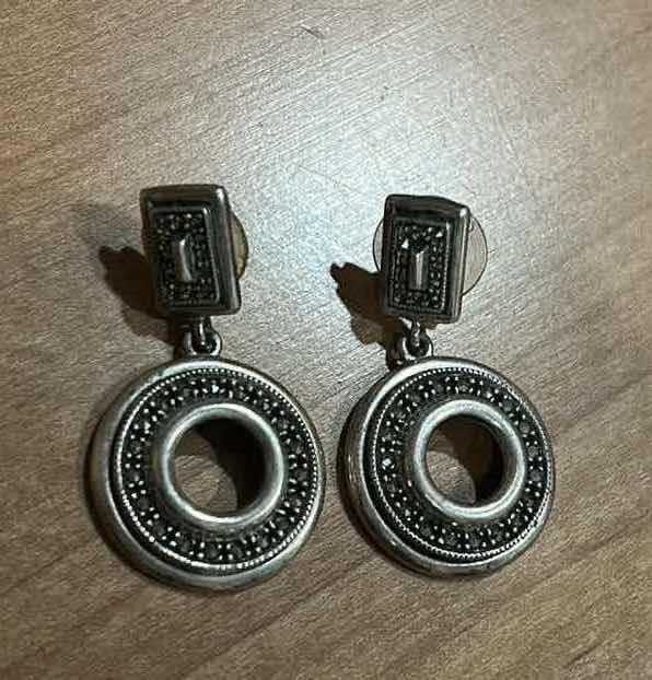 Photo 1 of 3 PAIRS STERLING SILVER PIERCED EARRINGS