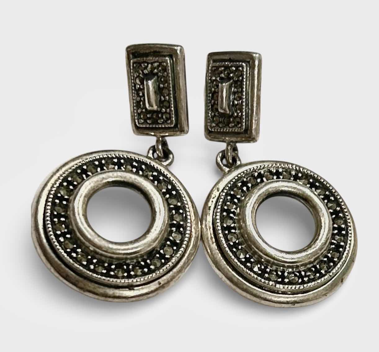 Photo 1 of 3 PAIRS STERLING SILVER PIERCED EARRINGS