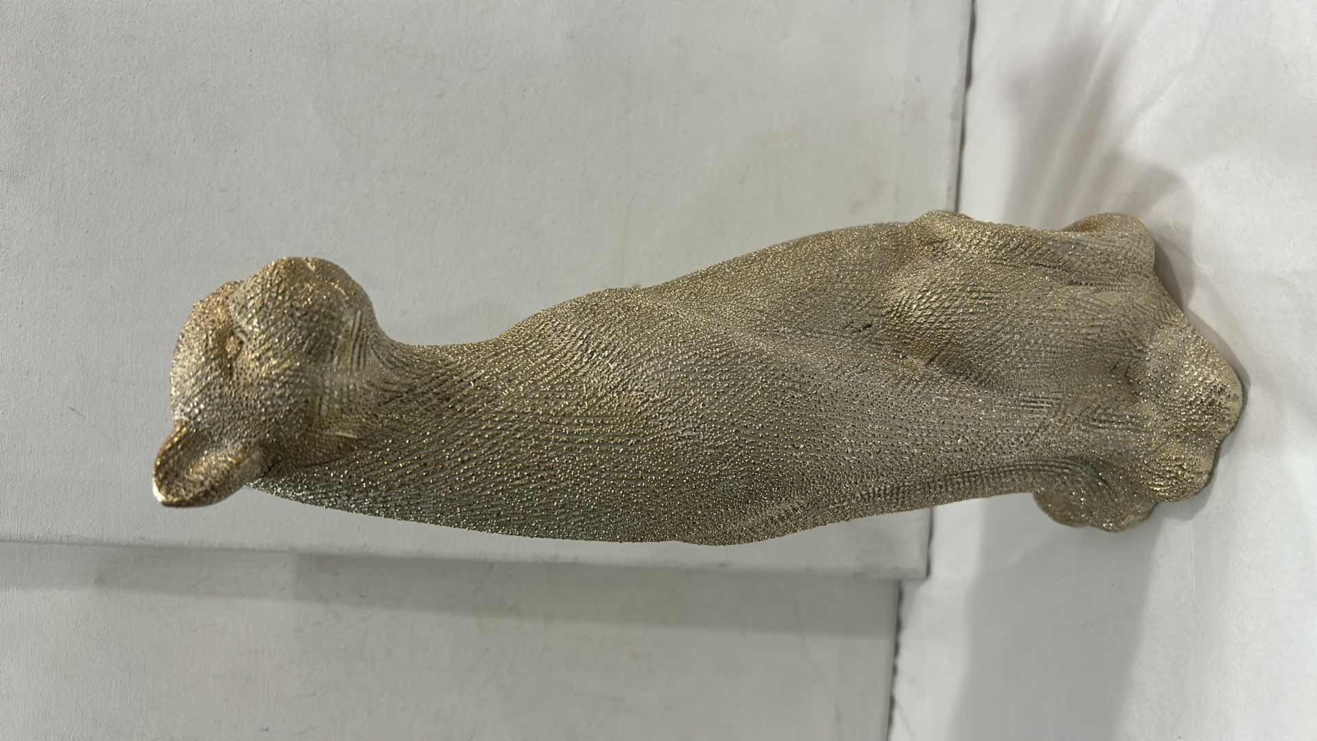 Photo 1 of CERAMIC LEOPARD FIGURINE GOLD H12”