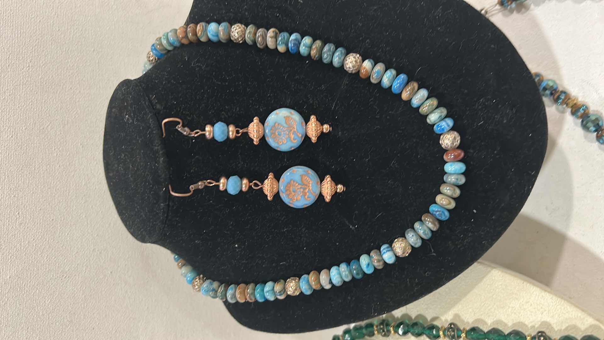 Photo 1 of FASHION JEWELRY- 3 NECKLACES & 1 BRACELET, 1 EARRINGS