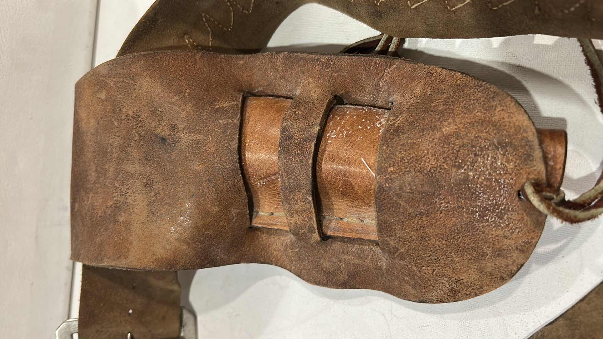 Photo 1 of ANTIQUE LEATHER BELT AND HOLSTER WITH FEDERAL 38 SPECIAL BULLETS