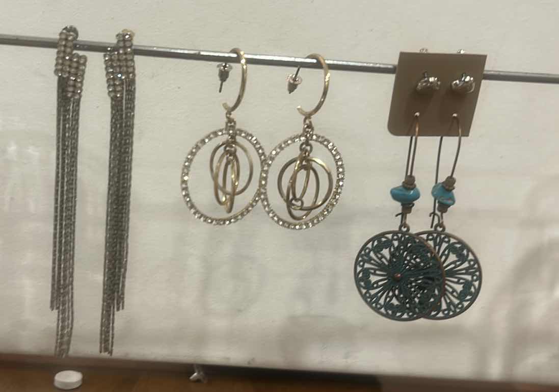 Photo 1 of FASHION JEWELRY- 3 PAIRS PIERCED EARRINGS