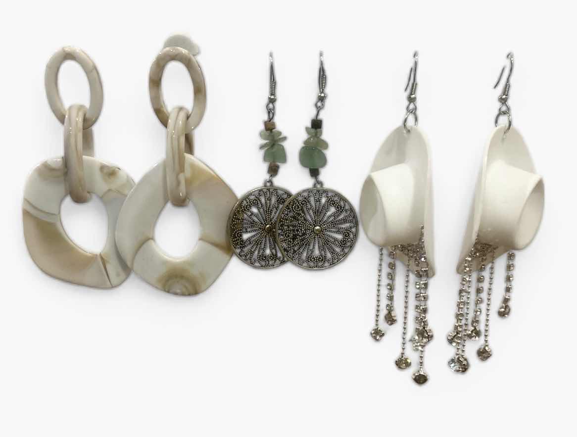 Photo 1 of FASHION JEWELRY- 3 PAIRS PIERCED EARRINGS