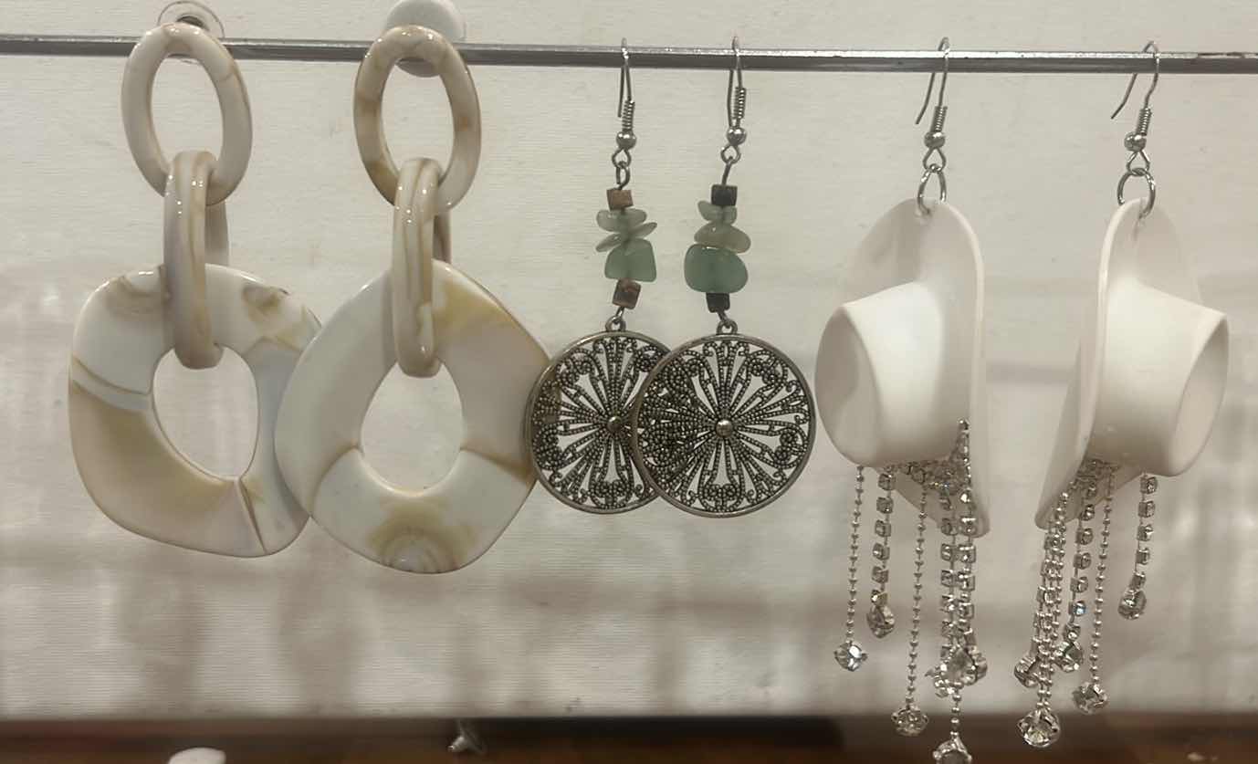Photo 1 of FASHION JEWELRY- 3 PAIRS PIERCED EARRINGS