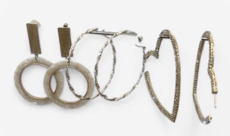 Photo 1 of FASHION JEWELRY- 3 PAIRS PIERCED EARRINGS