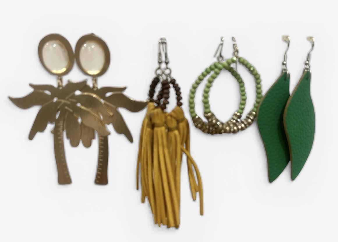 Photo 1 of FASHION JEWELRY- 4 PAIRS PIERCED EARRINGS