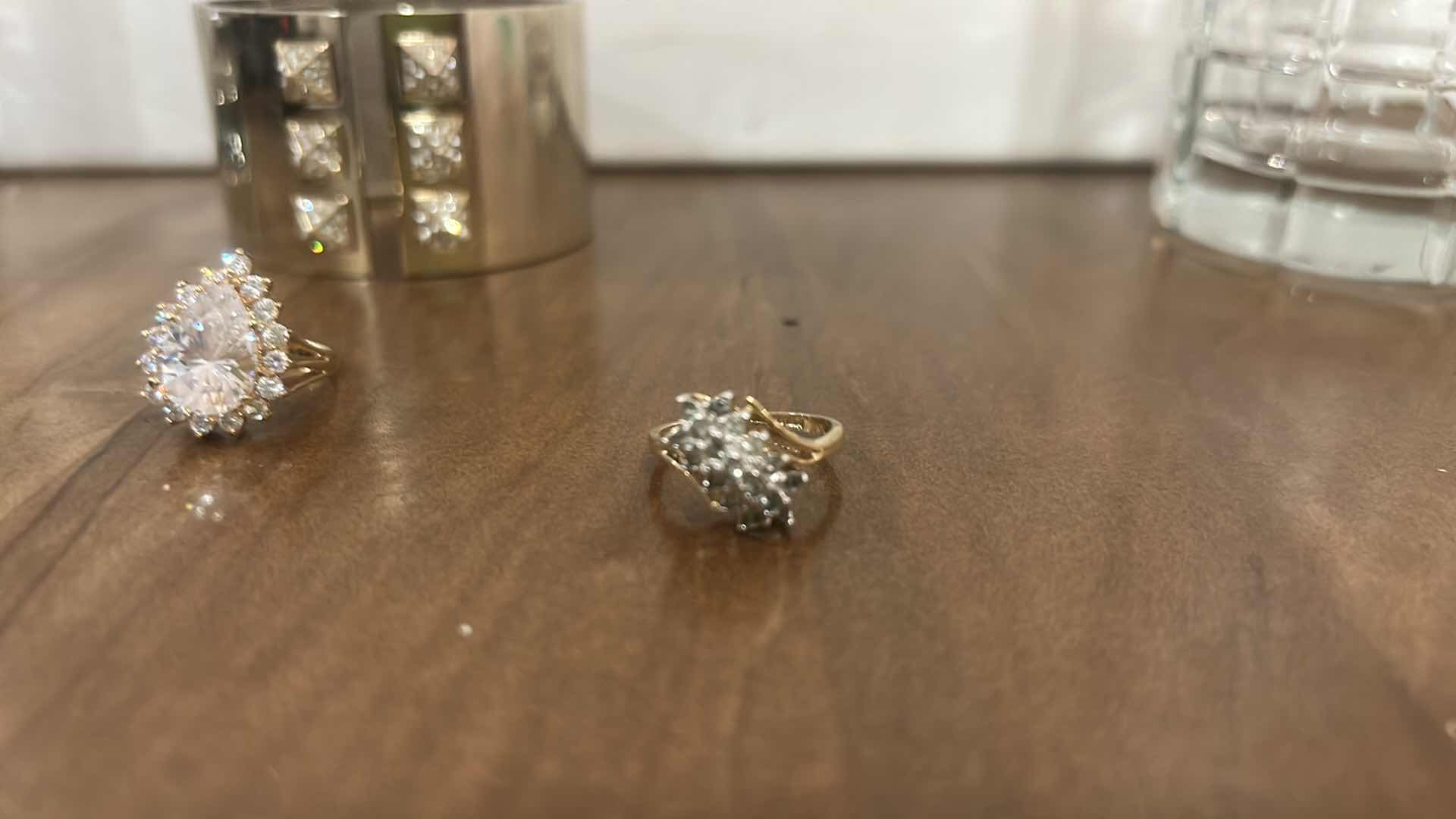 Photo 1 of FASHION JEWELRY, 2 RINGS AND 1 BRACELET (RING SIZE EST 7,8)