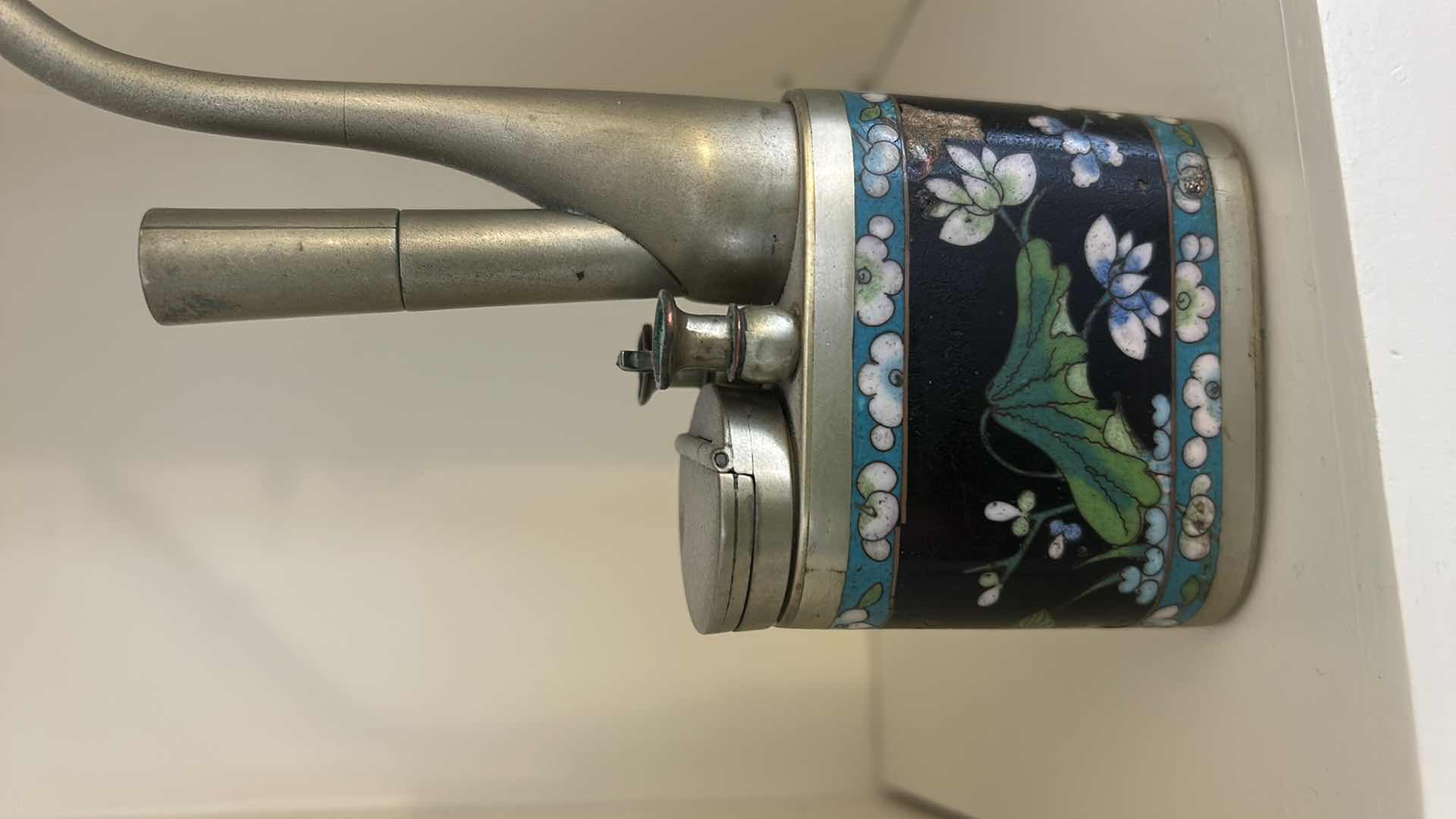 Photo 1 of ANTIQUE CHINESE WATER PIPE, HISTORICALLY USED FOR SMOKING TOBACCO OR OPIUM. H9.5”