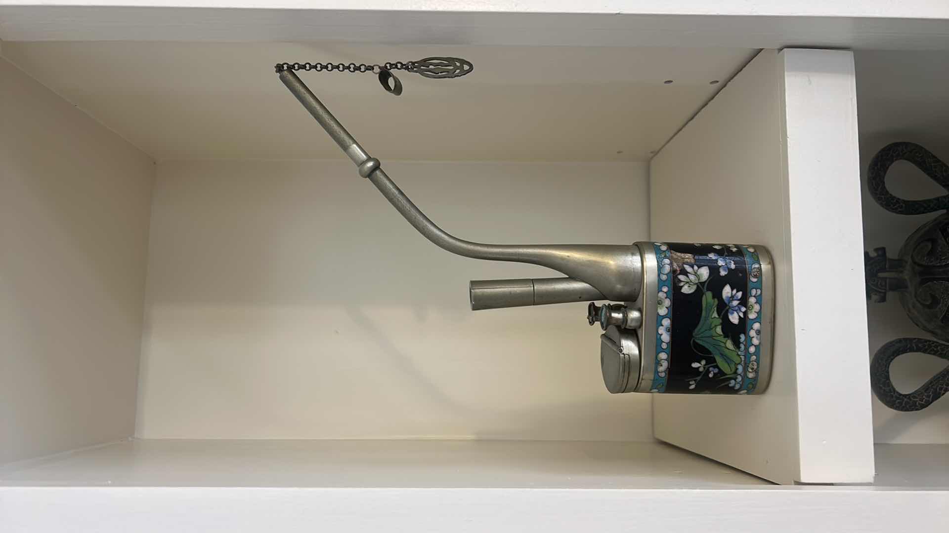 Photo 1 of ANTIQUE CHINESE WATER PIPE, HISTORICALLY USED FOR SMOKING TOBACCO OR OPIUM. H9.5”