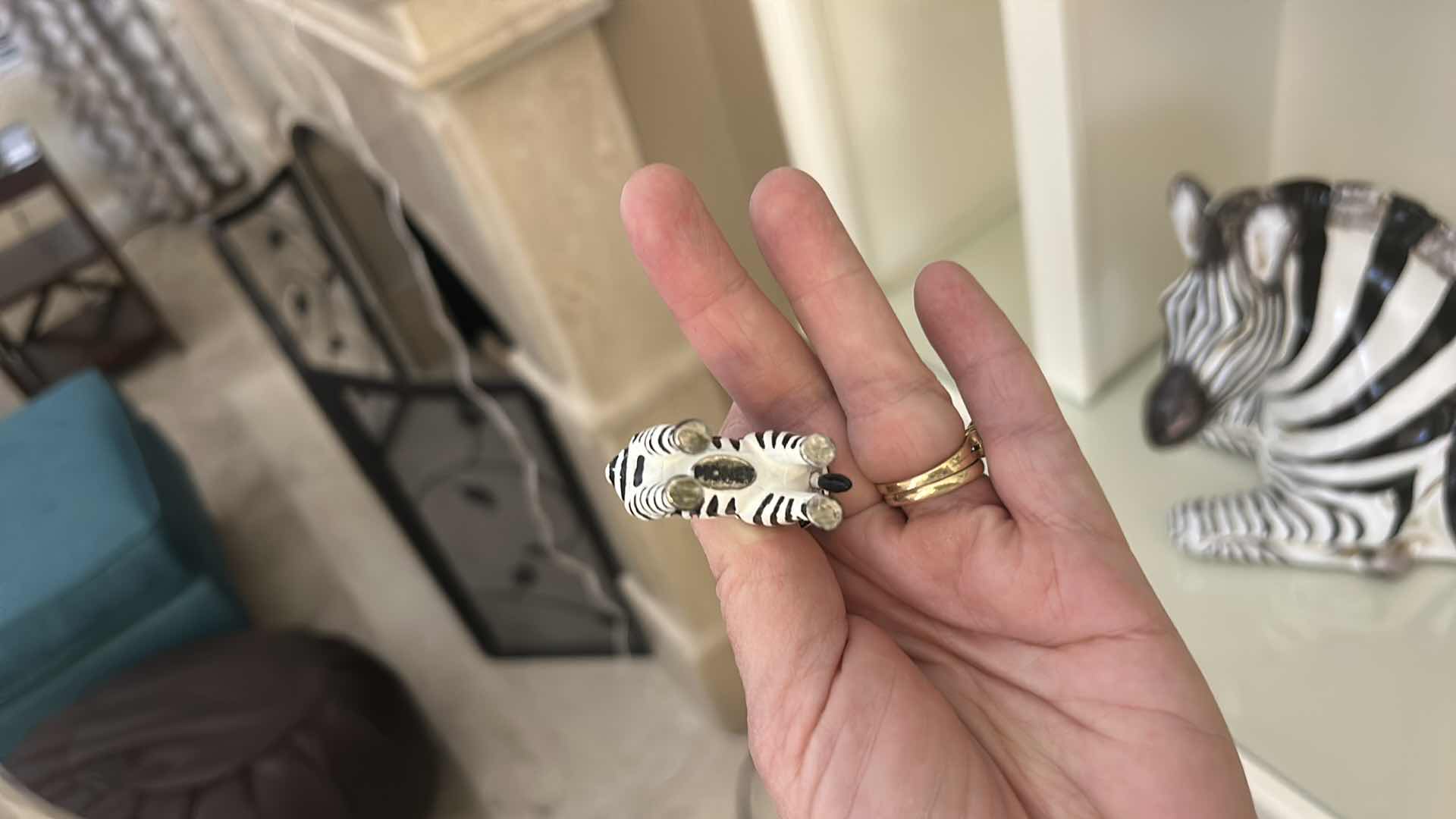 Photo 1 of 2 PORCELAIN ZEBRAS (LARGEST 17” x H10 1/2”)