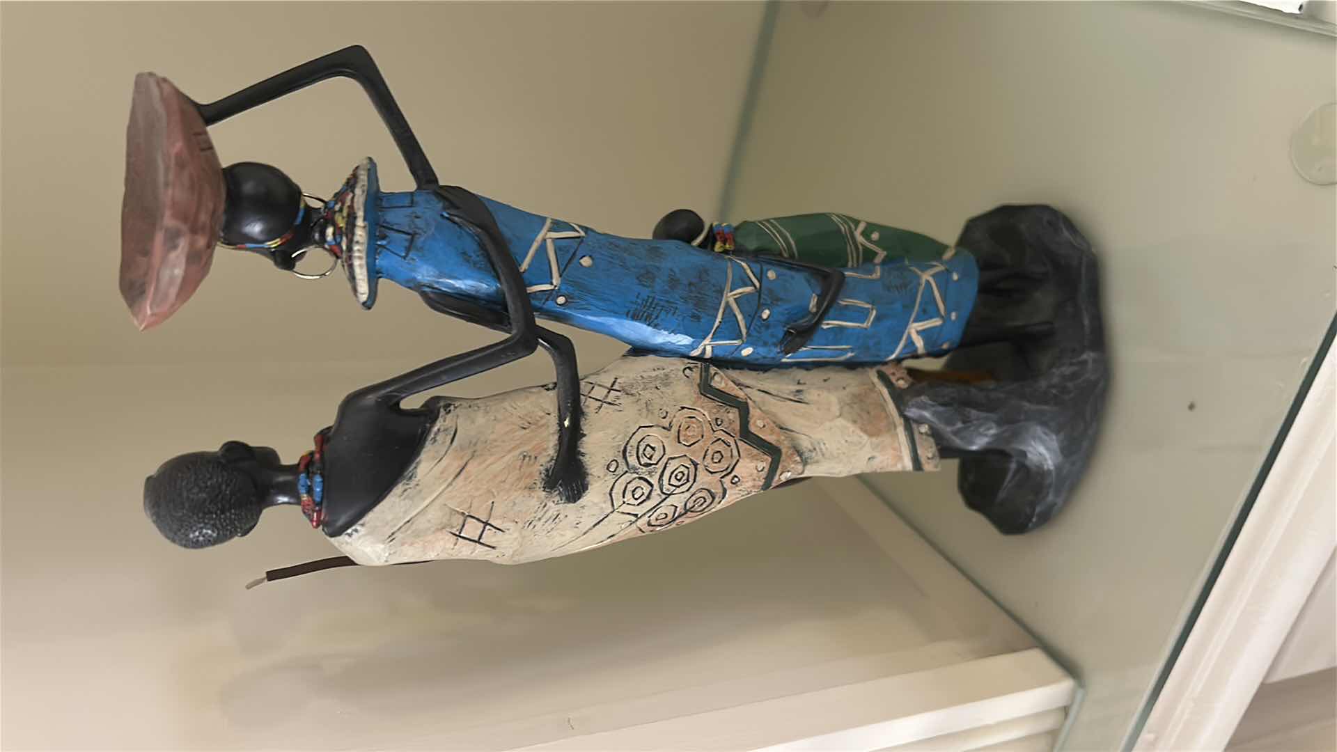 Photo 1 of AFRICAN TRIBAL FAMILY SCULPTURE ~ RESIN COMPOSITE H10”