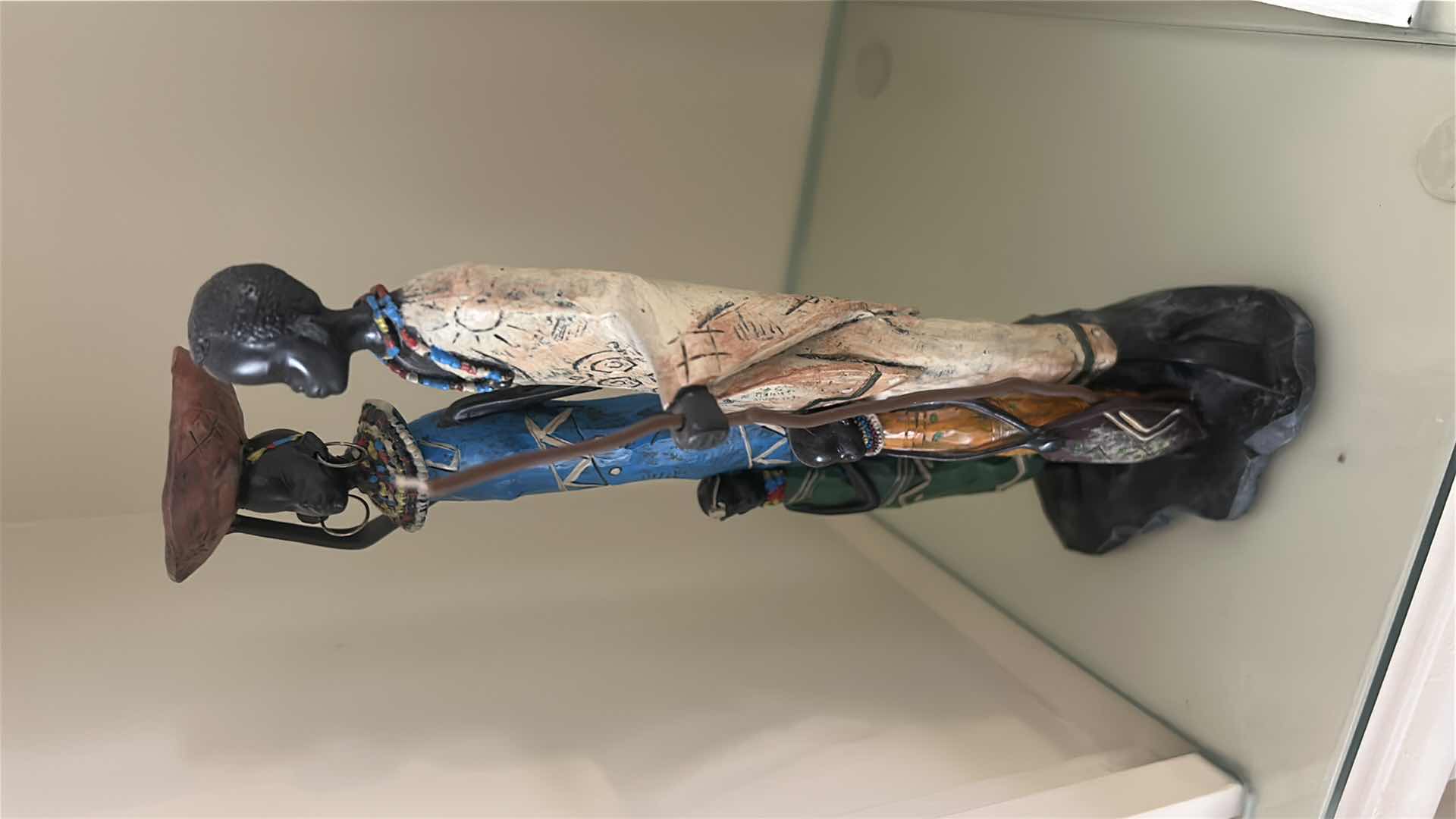 Photo 1 of AFRICAN TRIBAL FAMILY SCULPTURE ~ RESIN COMPOSITE H10”