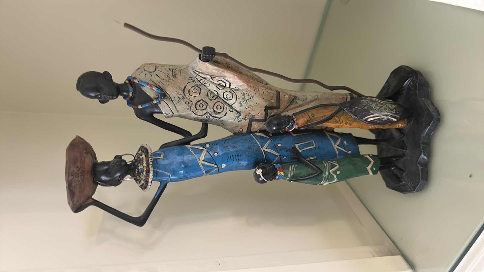 Photo 1 of AFRICAN TRIBAL FAMILY SCULPTURE ~ RESIN COMPOSITE H10”