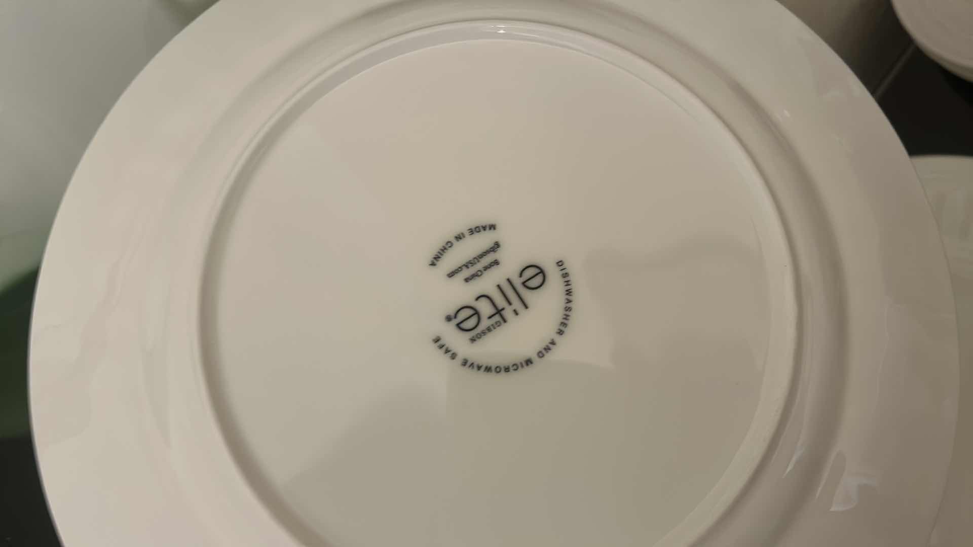 Photo 1 of 21 PC WHITE PORCELAIN DINNERWARE AND BOWL WITH FAUX APPLES