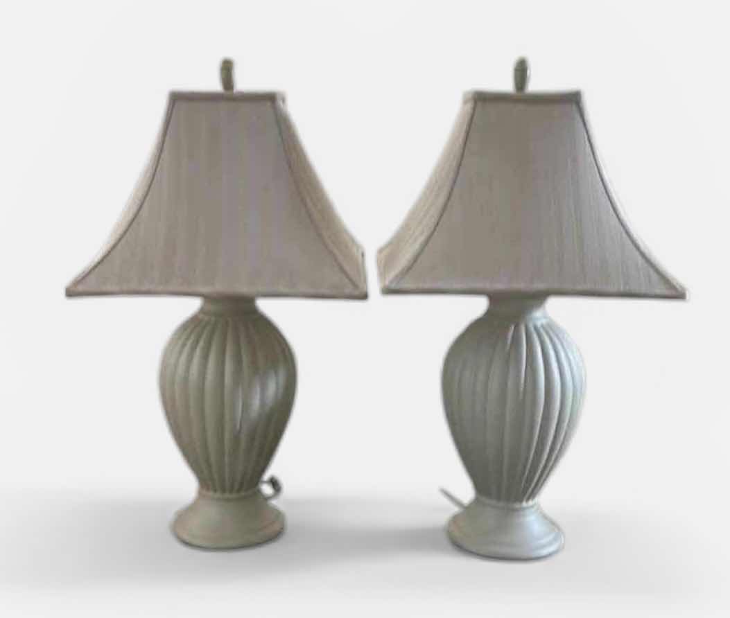 Photo 1 of 2 RESIN TABLE LAMPS H30”