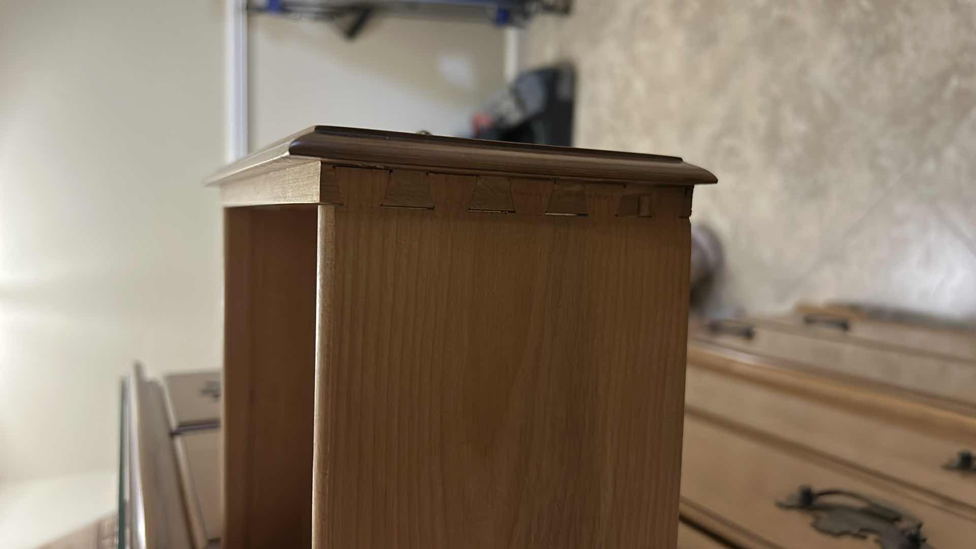 Photo 1 of VINTAGE DRESSER, SOLID MAPLE HI-BOY CHEST, MANUFACTURED BY BEALS OF PORTLAND, MAINE, 35” x 21 1/2“ x H51“