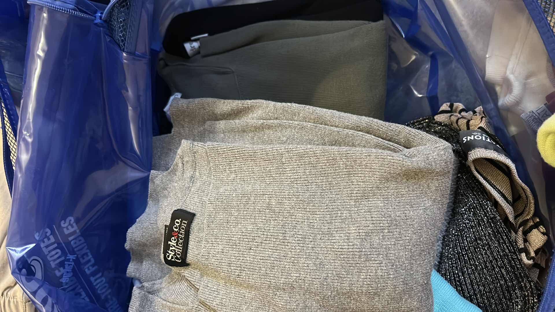 Photo 1 of 16 PAIRS WOMENS PANTS SIZE 12 AND BAG OF TOPS SIZE XL