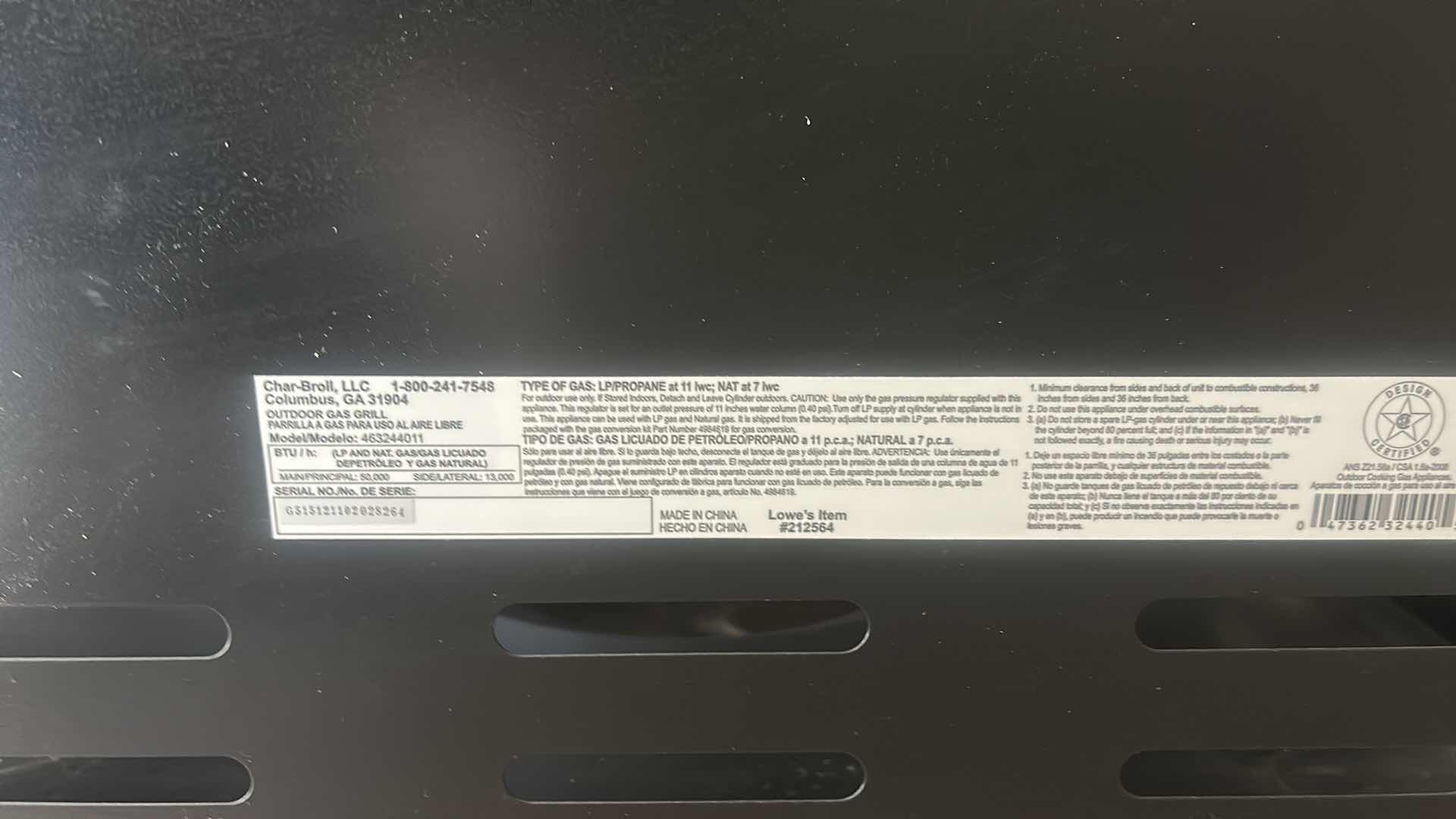 Photo 1 of COMMERCIAL SERIES CHAR BROIL BBQ