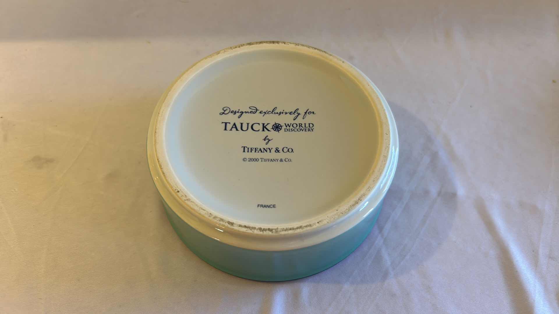 Photo 4 of TIFFANY & CO TAUCK WORLD DISCOVERY MAP PORCELAIN TRINKIT BOX
GREEN VASE W FAUX FLOWERS  (2) H 10”