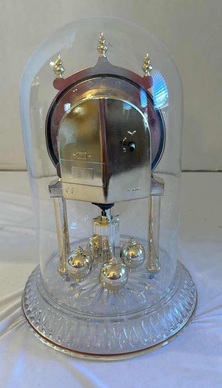 Photo 2 of BULOVA QUARTZ MANTLE CLOCK W DOME H 9”