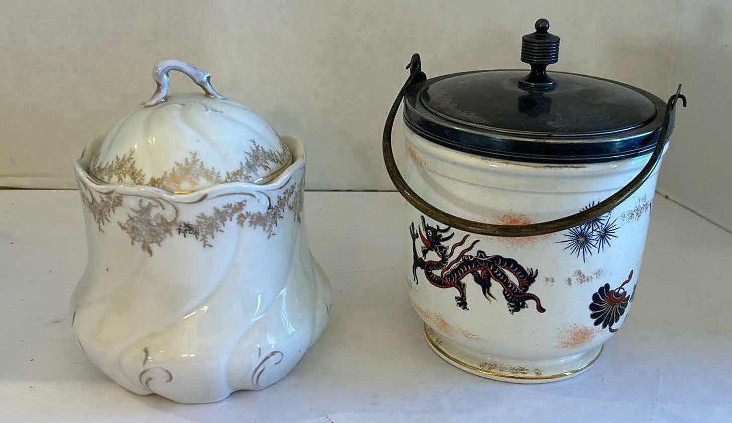 Photo 2 of ASSORTED DECORATIVE DISH W LID (3)