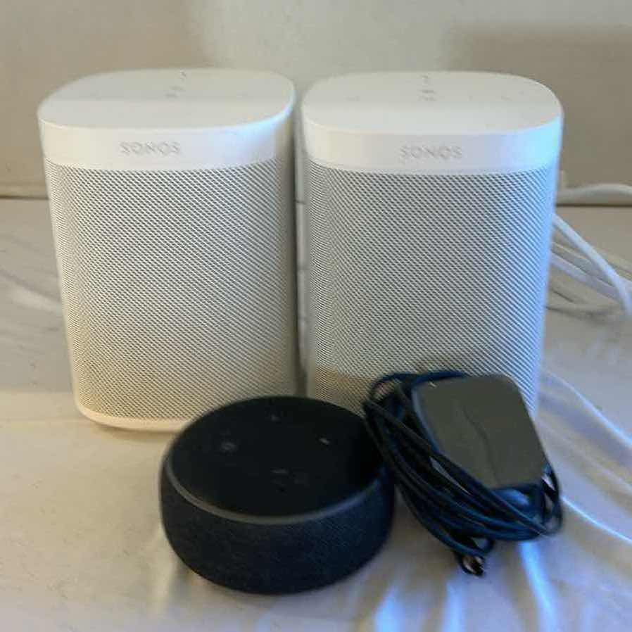 Photo 1 of SONOS SPEAKER (2) BLACK PORTABLE SPEAKER