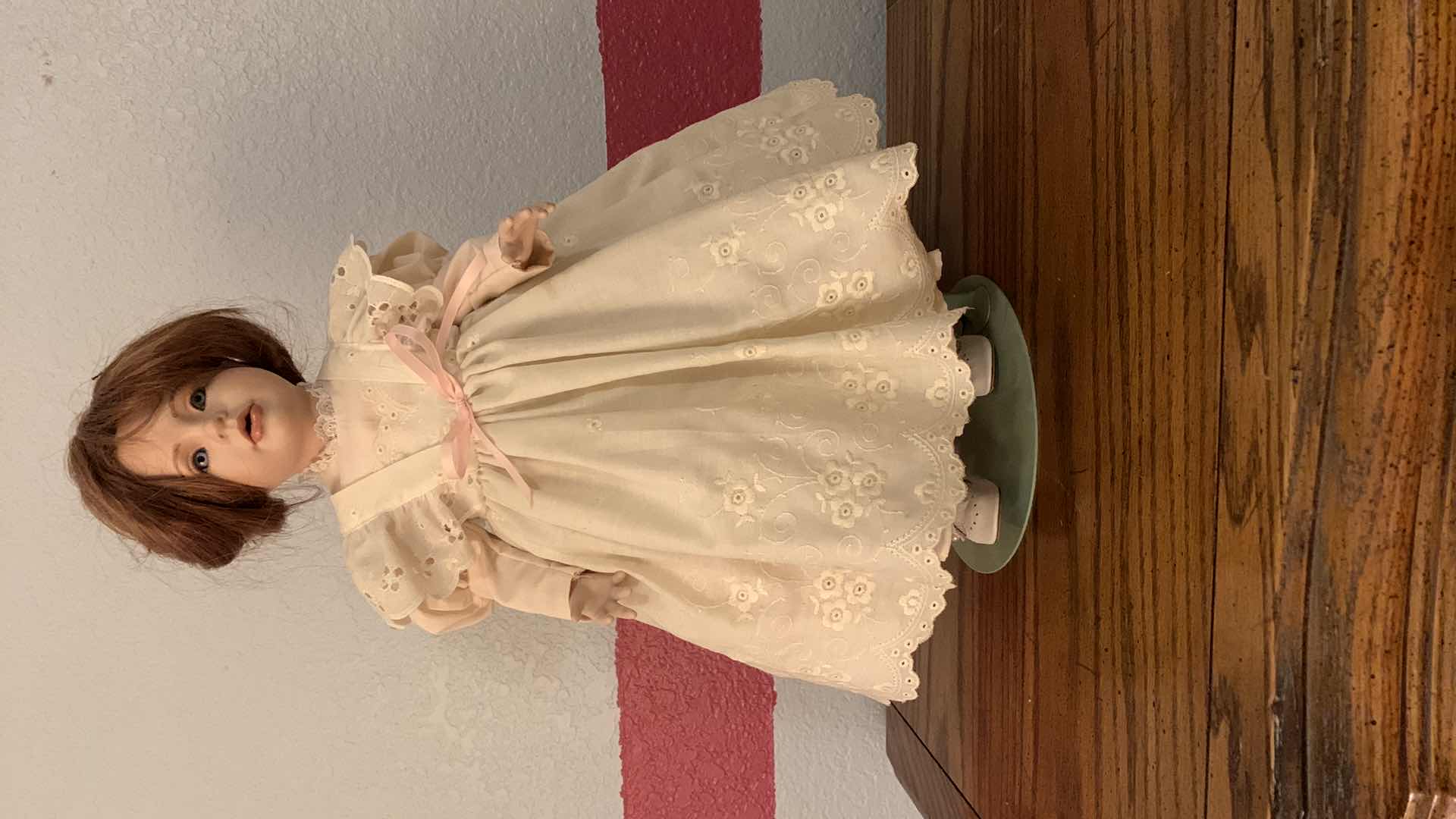 Photo 1 of VINTAGE PORCELAIN DOLL 20” TALL