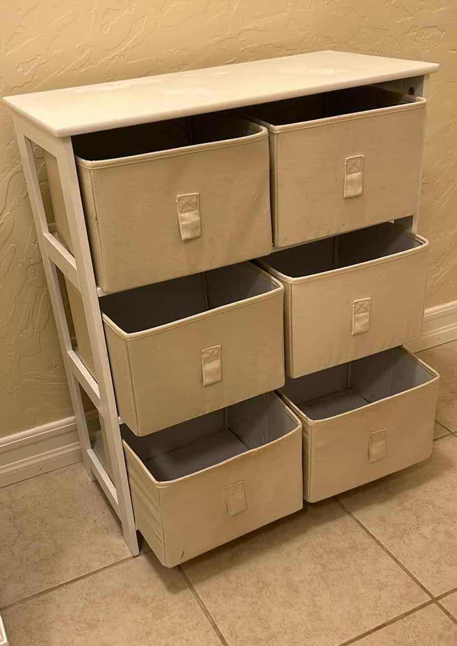 Photo 1 of 6 FABRIC DRAWER STORAGE CABINET 25" X 12" H 30”