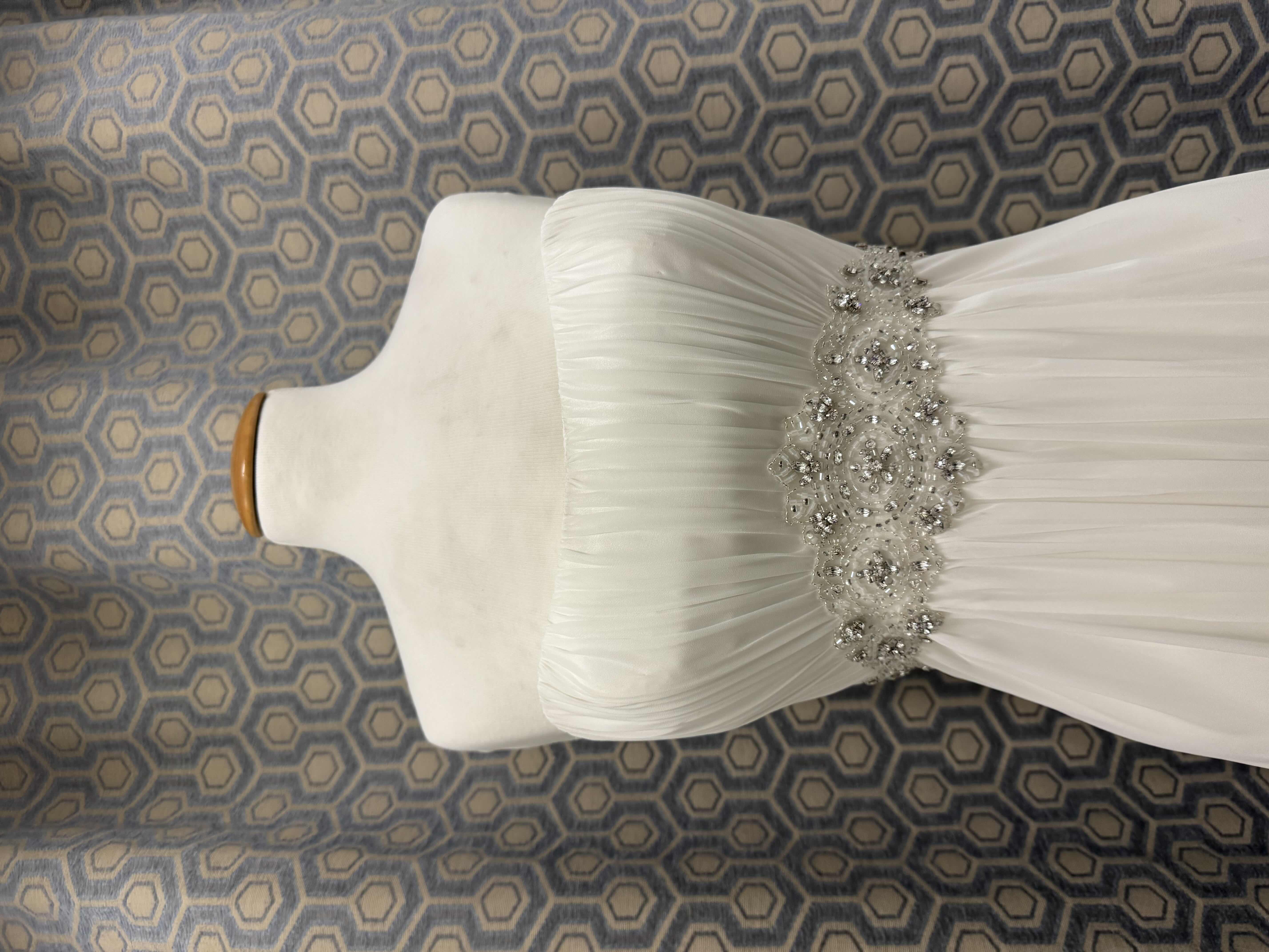 Photo 1 of BRIDAL GOWN "MAGGIE SOTTERO: GOSSAMER CHIFFON BEADED EMBELLISHMENTS IVORY SIZE 10