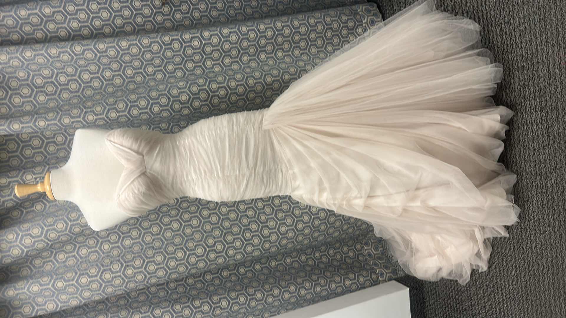 Photo 1 of BRIDAL GOWN “ESSENSE OF AUSTRALIA” TULLE SWEETHEART NECKLINE, CHAMPAGNE SHADE, SLIMMING DROP WAIST, FULL SKIRT WITH TRAIN, SIZE 10