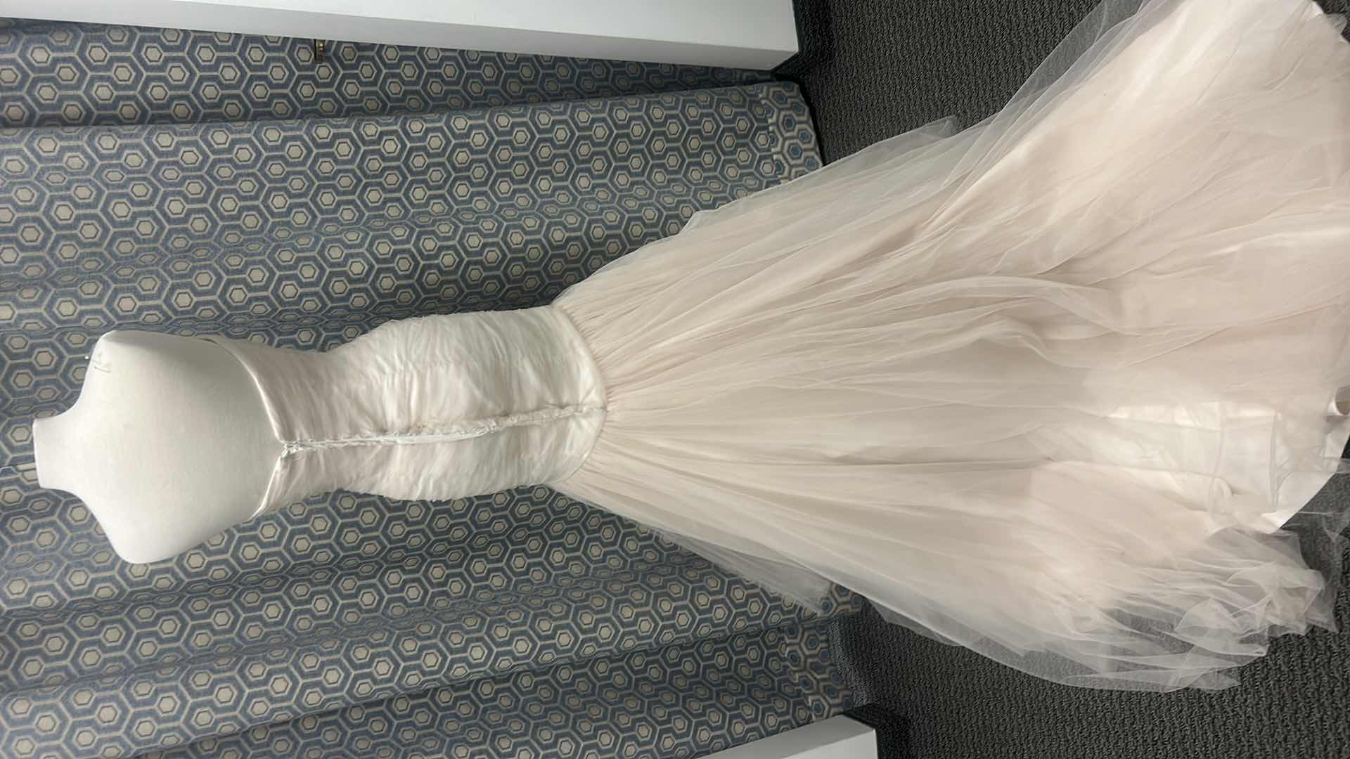 Photo 1 of BRIDAL GOWN “ESSENSE OF AUSTRALIA” TULLE SWEETHEART NECKLINE, CHAMPAGNE SHADE, SLIMMING DROP WAIST, FULL SKIRT WITH TRAIN, SIZE 10