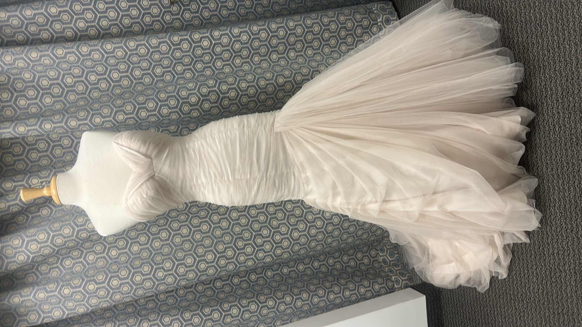 Photo 1 of BRIDAL GOWN “ESSENSE OF AUSTRALIA” TULLE SWEETHEART NECKLINE, CHAMPAGNE SHADE, SLIMMING DROP WAIST, FULL SKIRT WITH TRAIN, SIZE 10