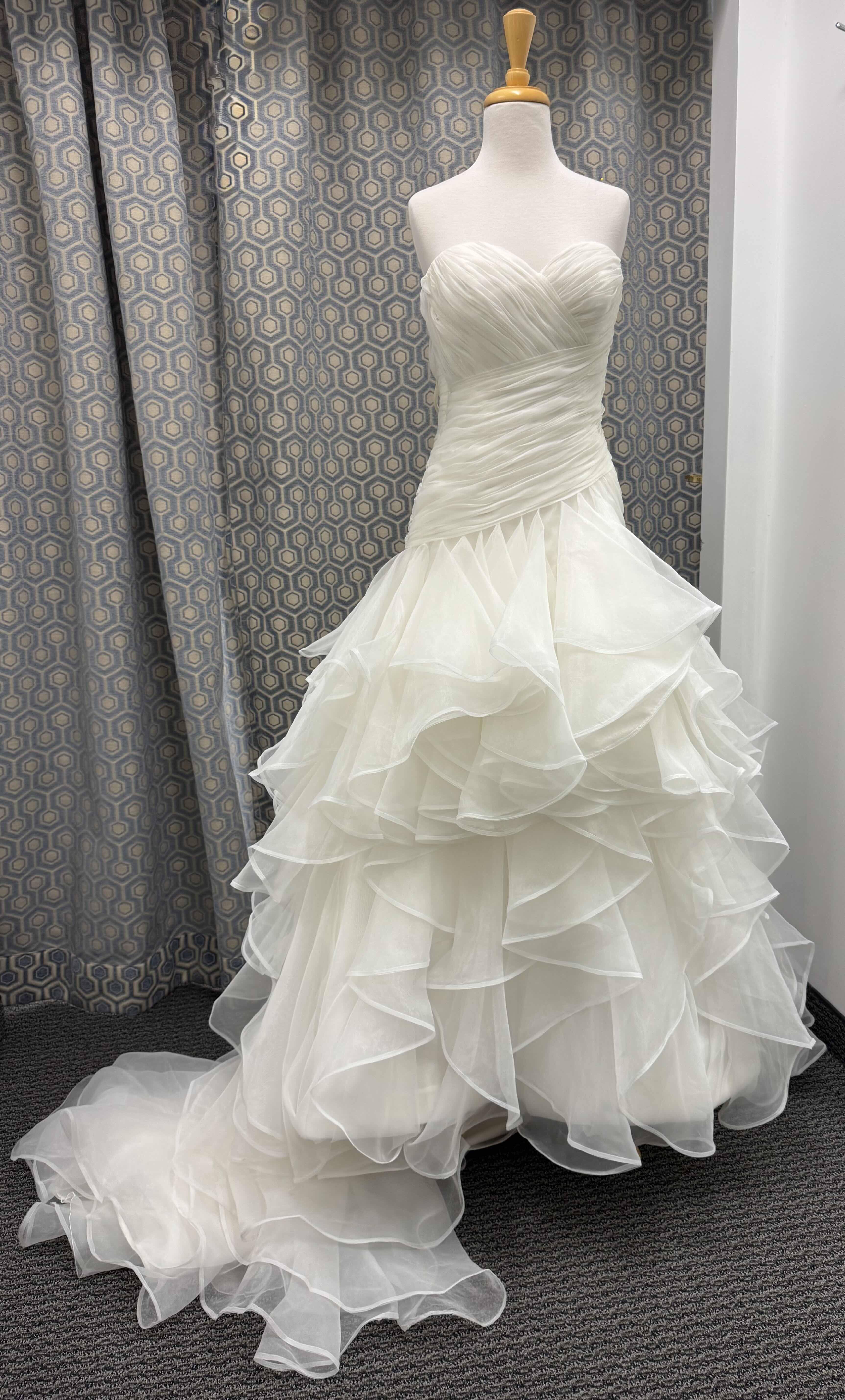 Photo 1 of BRIDAL GOWN "MORI LEE" CORSET BACK GATHERED TIERS, IVORY, SIZE 12