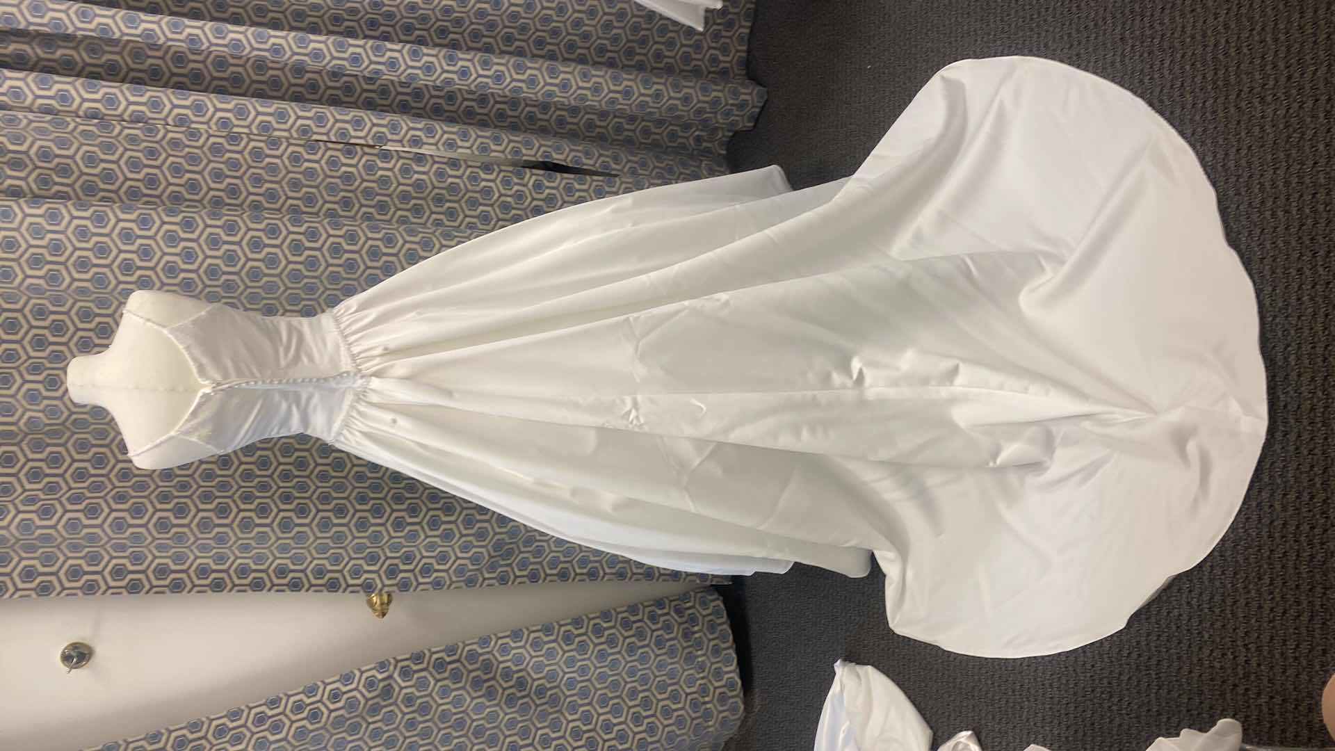 Photo 1 of BRIDAL GOWN “KATHRYN LACROIX” BRIDAL ELEGANCE IVORY SATIN WITH BEADS & PEARLS SIZE 10