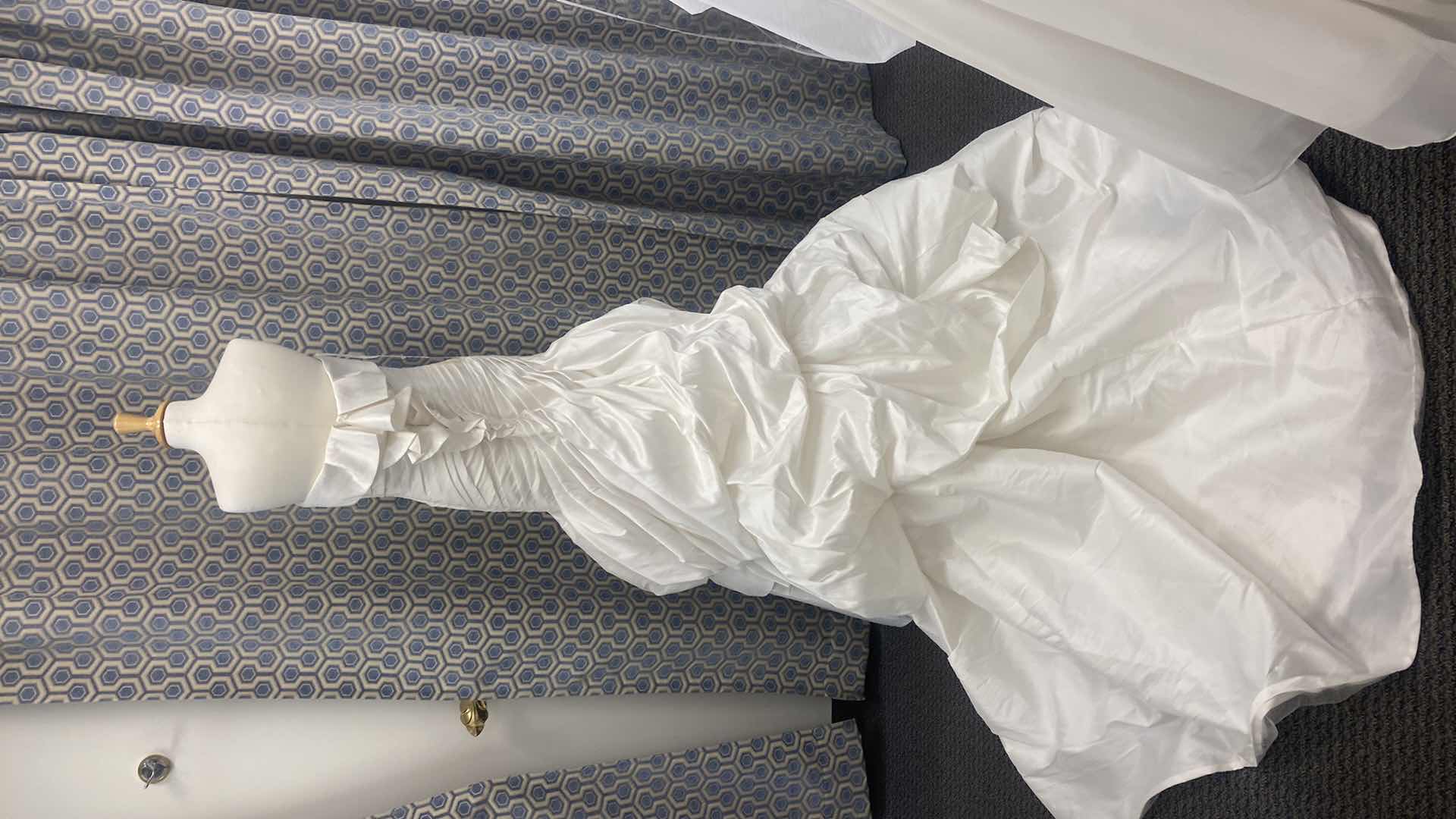 Photo 1 of BRIDAL GOWN “PRONOVIAS” IVORY SATIN WITH TULE & CORSET BACK SIZE 12