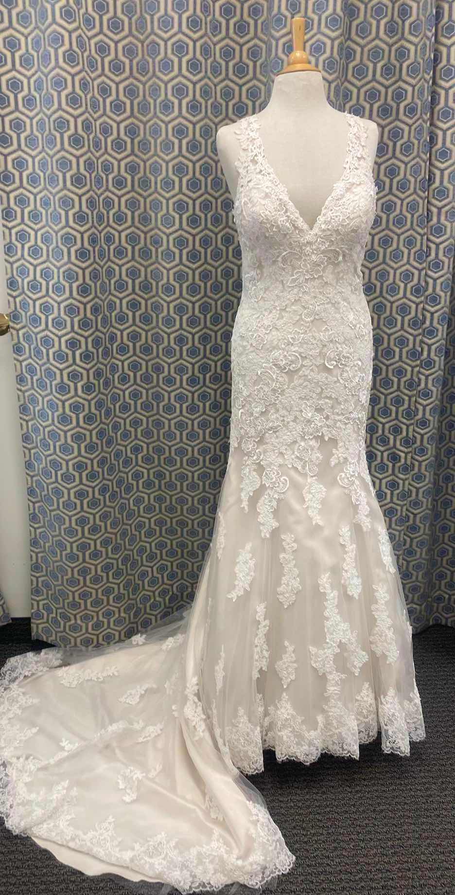 Photo 1 of BRIDAL GOWN “MORI LEE BY MADELINE GARDNER” CHAMPAGNE LACE & SATIN w CORSET SIZE 10