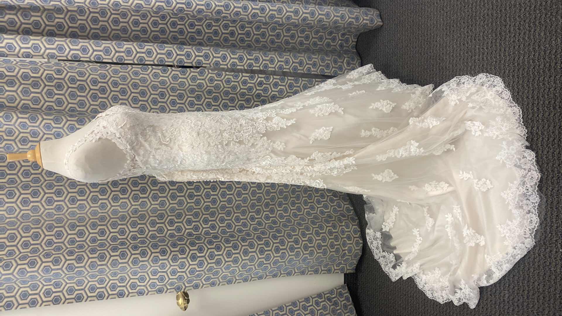 Photo 1 of BRIDAL GOWN “MORI LEE BY MADELINE GARDNER” CHAMPAGNE LACE & SATIN w CORSET SIZE 10