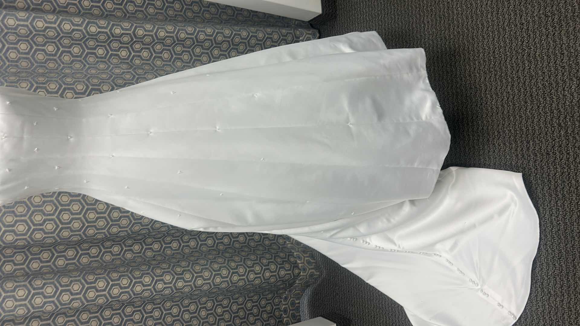 Photo 1 of BRIDAL GOWN “ BRIDAL ORGANIZATION, WHITE, BEADED BODICE, SMOOTH A-LINE SKIRT, CHAPEL -LENGHT TRAIN, SIZE12 