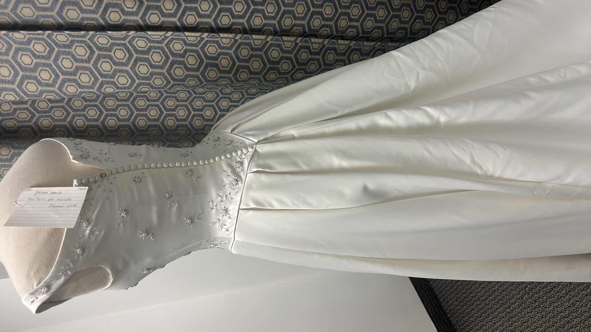Photo 1 of BRIDAL GOWN “PALOMA BLANCA” FULL SKIRT, OFF SHOULDER, DIAMOND WHITE SIZE 8 
