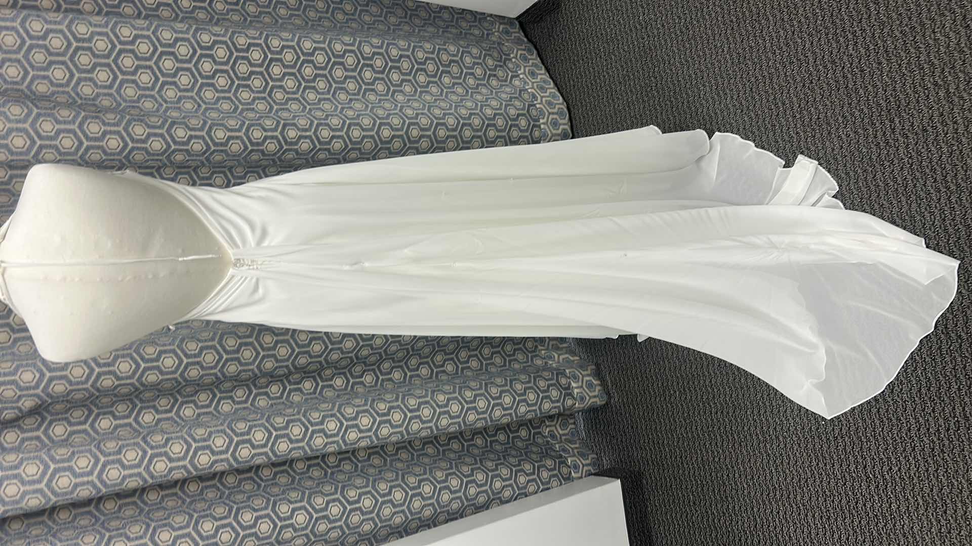 Photo 1 of BRIDAL GOWN “MAGGIE SOTTERO” ONE PIECE CHIFFON HALTER, SLIM A-LINE GOWN, BEADWORK ACCENTS AND EMBELLISHMENTS DIAMOND WHITE SIZE 10 