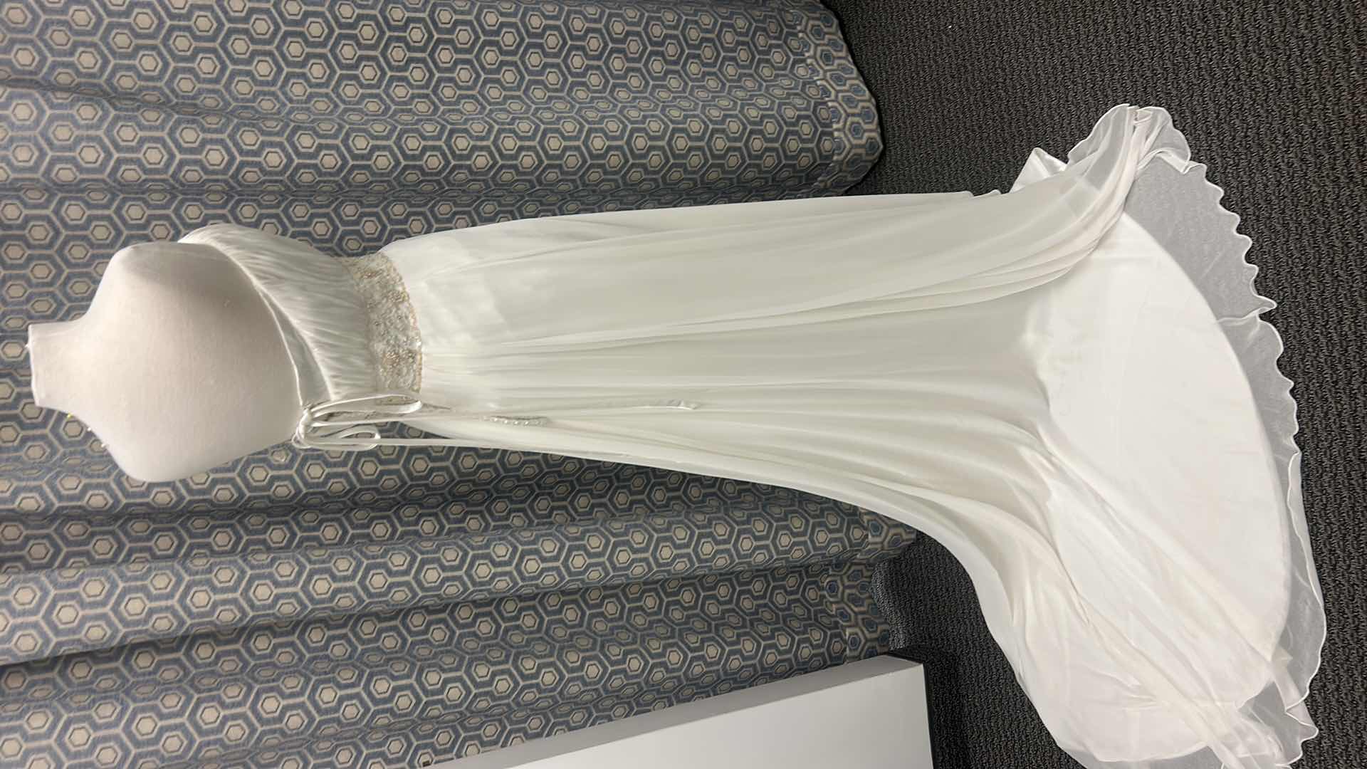 Photo 1 of BRIDAL GOWN “MAGGIE SOTTERO” ONE-PIECE STRAPLESS, SLIM-LINE GOWN WITH ZIPPER OVER INNER CORSET CLOSURE. DELICATE LACE FEATURING SWAROVSKI CRYSTALS. SIZE 10 