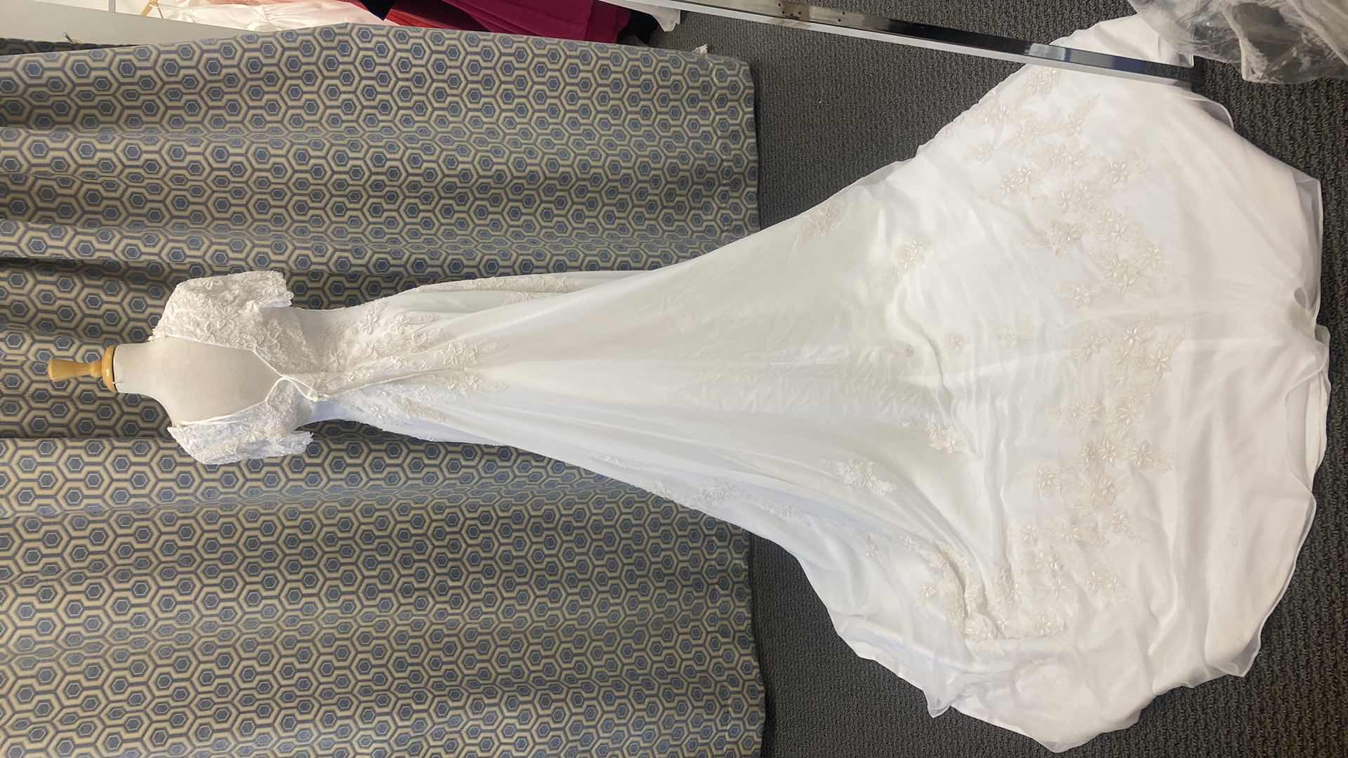 Photo 1 of BRIDAL GOWN “WHITE MOONLIGHT” SWEETHEART NECK WHITE SATIN & CHIFFON w FLORAL PEARL BEADING SIZE 10