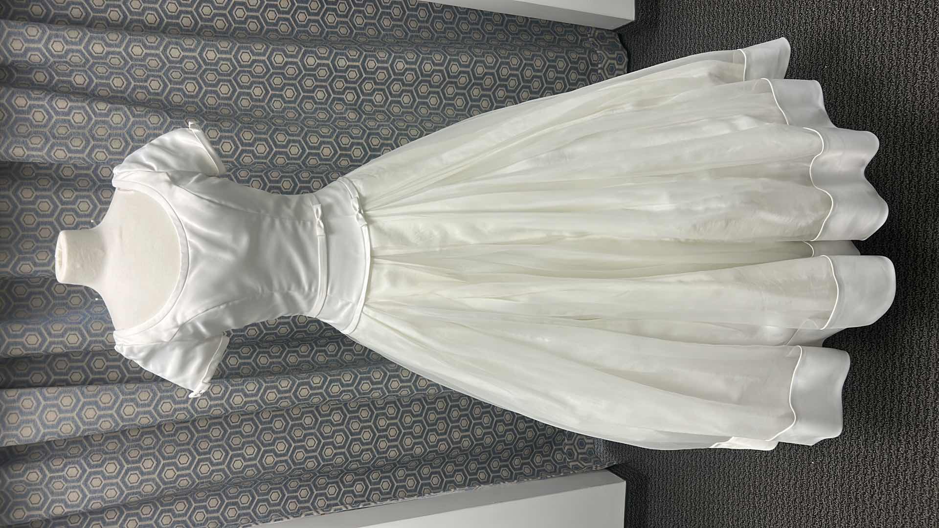 Photo 1 of BRIDAL GOWN “BRIDAL ELEGANCE BY PALOMA BLANCA” , IVORY SHORT SLEEVE FULL SKIRT, MEDIUM TRAIN, SIZE 6. 