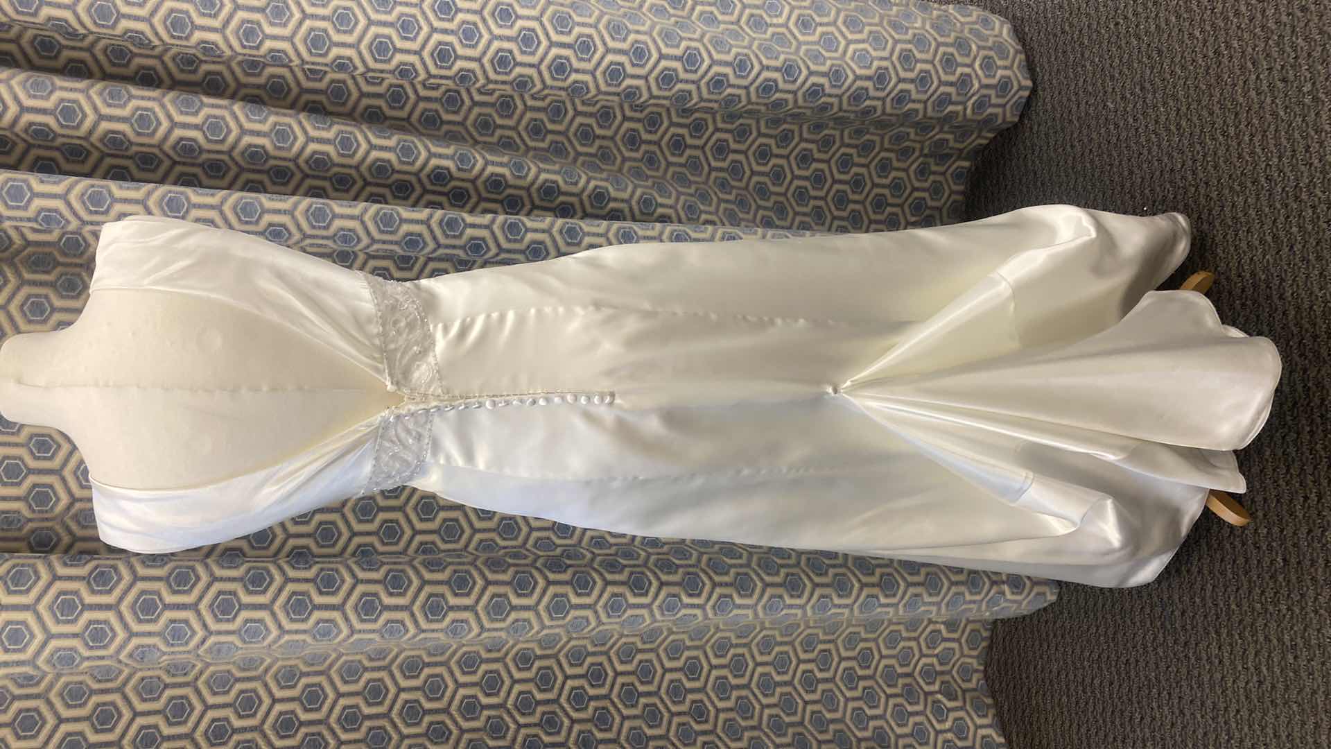 Photo 1 of BRIDAL GOWN  “MAGGIE SOTTERO COUTURE” WHITE SATIN w RHINESTONE & BUSTLE  SIZE 8