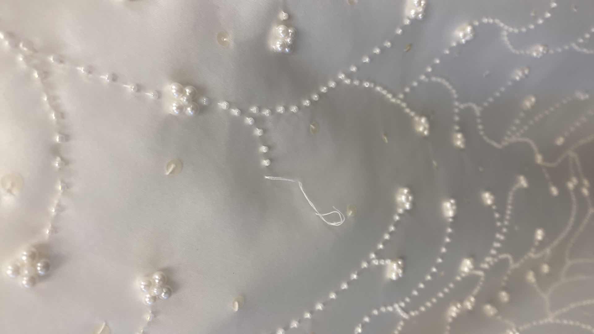 Photo 1 of BRIDAL GOWN “BRIDAL ELEGANCE” WHITE SATIN w PEARL BEADS SIZE 8