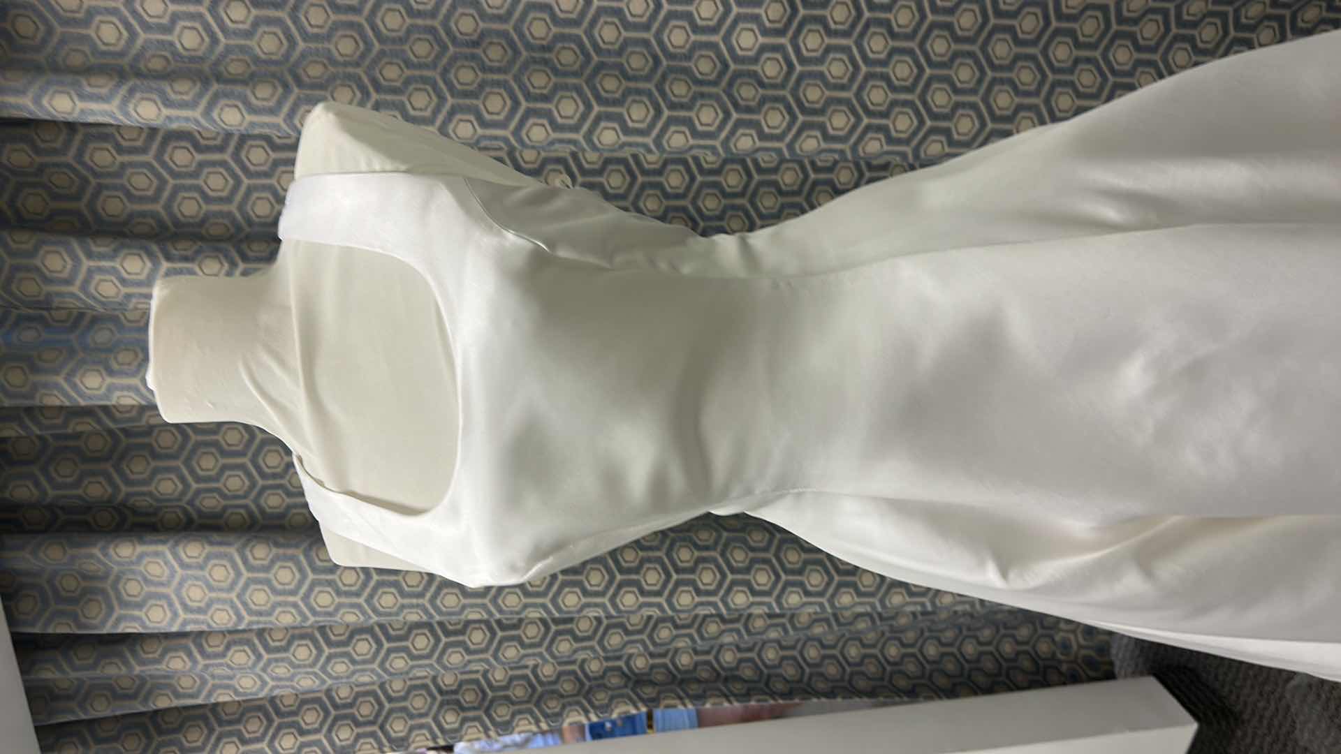 Photo 1 of BRIDAL GOWN, BRIDAL ELEGANCE BY AMY LEE, WHITE, ALL SATIN A-LINE, MEDIUM TRAIN, SIZE 8
